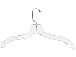 HANGER - DRESS/SHIRT HANGER - 17" HEAVY DUTY CLEAR PLASTIC BOX/100