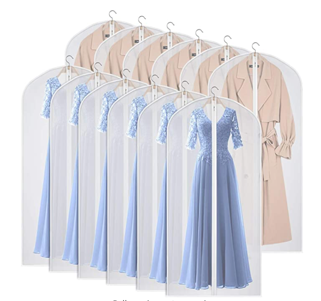 Recycled garment bag with wire hanger (25/50/100ct)